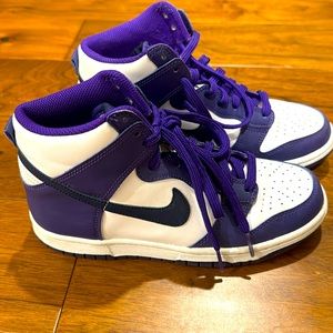 Nike Dunk high purple/midnight color size 6.5 womens